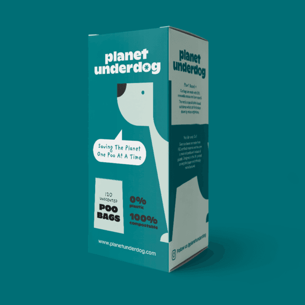 120 Planet Underdog Compostable Dog Poop Bags - Green Box