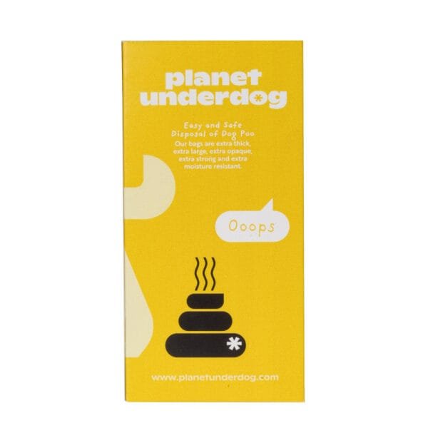 120 Planet Underdog Compostable Dog Poop Bags - Yellow Box - Image 4