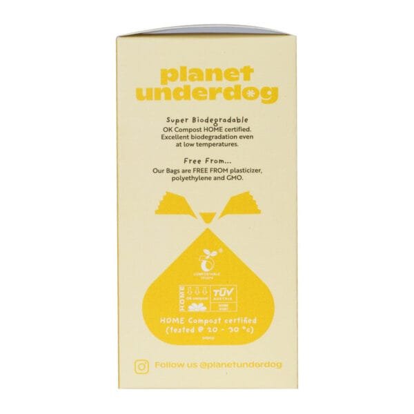 120 Planet Underdog Compostable Dog Poop Bags - Yellow Box - Image 5