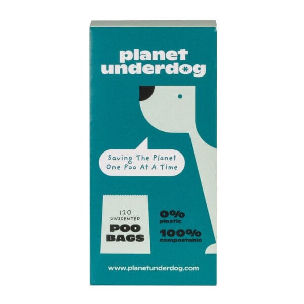 120 Planet Underdog Compostable Dog Poop Bags - Green Box - Image 2