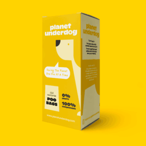 120 Planet Underdog Compostable Dog Poop Bags - Yellow Box